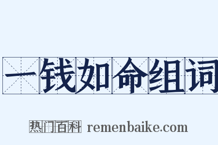 一钱如命组词是什么意思的图片